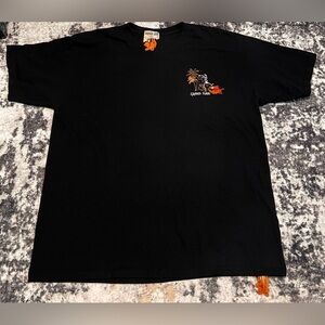 Vintage Y2K Pirana Joe Grand Turk Black Graphic Beach Island Tee Mens